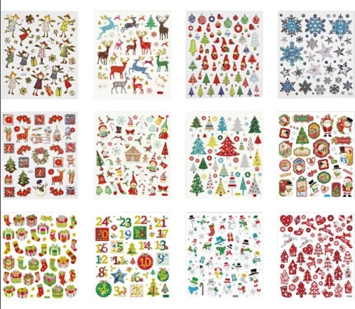 Sticker-Buch mit 12 Creativ-Stickern - Weihnachten