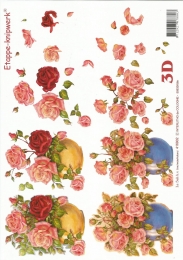 3D-Bogen Rosen in Vase von LeSuh (416902)