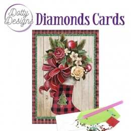 Diamond Card - Weihnachts-Strumpf - A6-Format