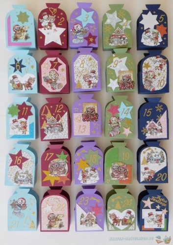 Adventskalender-Bastelset 1 - Bunte Sckchen