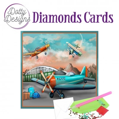 Diamond Card - Flugzeuge - quadratisch