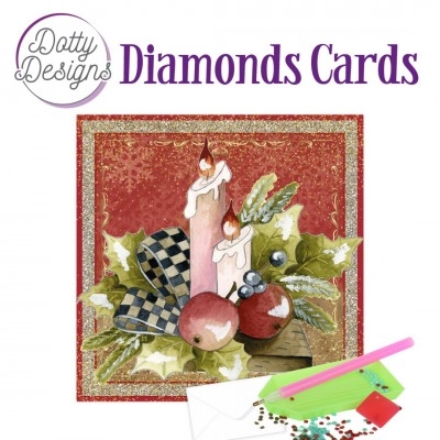 Diamond Card - Kerzen - quadratisch