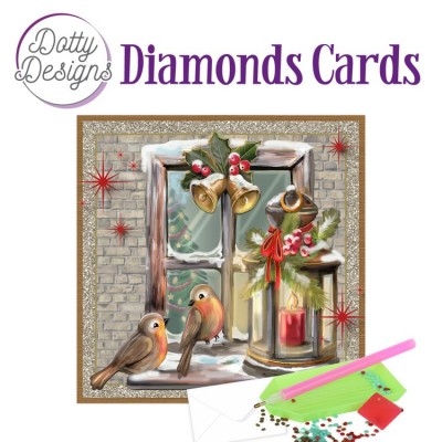 Diamond Card - Weihnachtsfenster - quadratisch