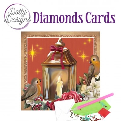 Diamond Card - Weihnachts-Laterne - quadratisch