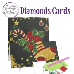 Diamond Easel Card - Weihnachts-Socke - Staffelei-Karte