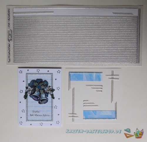 Transparent-Glitter-Sticker - Rand - silber - 1149