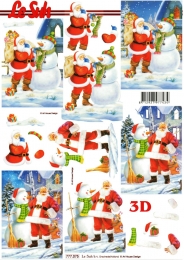 3D-Bogen Weihnachtsmann und Schneemann von LeSuh (777.075)