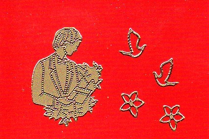 Sticker - Kommunion / Konfirmation Junge - gold - 890