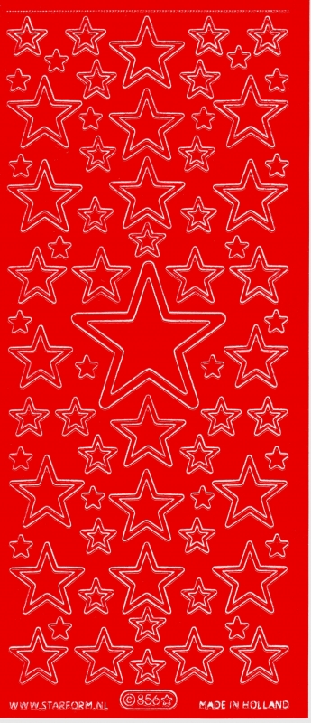 Edel Sticker Sterne rot - Aufkleber Album Heft