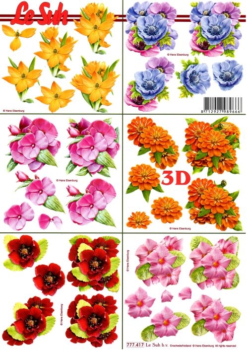 3D Bogen Reddy Motivbogen  Bastelbogen Blumen 4