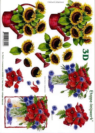 3D Bogen Reddy Motivbogen  Bastelbogen Blumen 4
