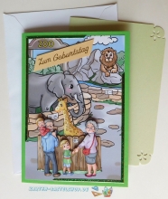 3D-Karte - Zum Geburtstag - Zoo - Nr.405