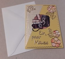 Mini-Karte - Ein paar Muse - Geldgeschenk - Nr.442 - Handarbeit