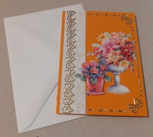 Mini-Karte - Blumenkarte neutral - Nr.443 - Handarbeit