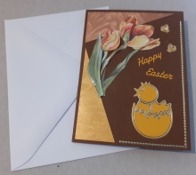 Mini-Karte - Happy Easter - Nr.440 - Handarbeit