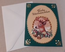 Mini-Karte - Frohe Weihnachten - Nr.460 - Handarbeit