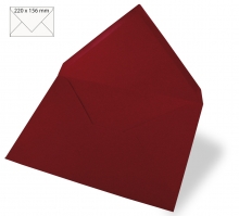 Umschlag C5 von Rayher - bordeaux - Maxi-Briefumschlag