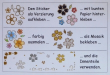 JEJE-Sticker - Kirschblten - Micro-Glitter - silber - 4547