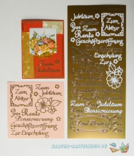 JEJE-Sticker - Jubilum / Abitur / Texte - gold - 3949