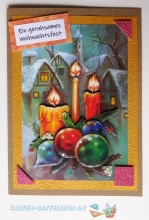 Mini-Bastelset Weihnachtskerzen fr 2 Karten