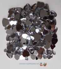 Stasssteine - Herzen - silber - 252 Stck - Schmucksteine