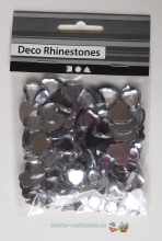 Stasssteine - Herzen - silber - 252 Stck - Schmucksteine