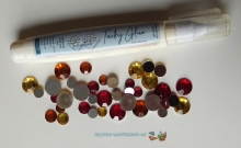 Stasssteine - rund - rot-gelb - 360 Stck - Schmucksteine