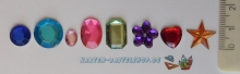 Stasssteine - Mix - bunt - ca.100 Stck - Schmucksteine