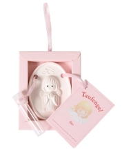 Tauf-Engel rosa - mit Flschchen fr Weihwasser