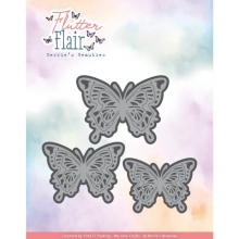 Stanz-Schablone - Flutter Flair - Schmetterlinge - Berries Beauties (6 Teile)