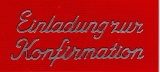 Sticker - Einladung zur Konfirmation - silber - 498