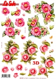 3D-Stanzbogen Rosa Rosen von LeSuh (680.001)
