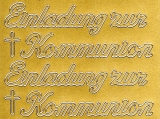 Sticker - Einladung zur Kommunion - gold - 497