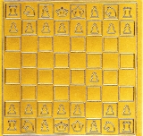 Sticker - Mhle, Dame, Schach - gold - 1219