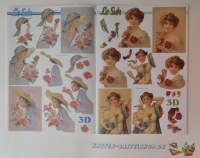 3D-Buch A4 Damen mit Hut von LeSuh (320016)