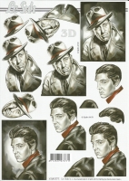 3D-Bogen Humphrey Bogart & Elvis Presley von LeSuh (4169971)