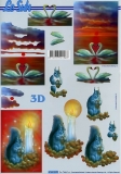 3D-Bogen Schwan und Eichhrnchen von LeSuh (4169870)