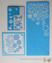 Sticker - Blumen - hellblau - 1114