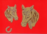 Sticker - Pferde - gold - 1008