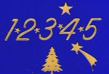 Sticker - Zahlen für Adventskalender - gold - 8525