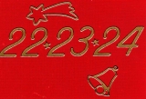 Sticker - Zahlen fr Adventskalender - gold - 8525