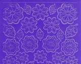 Sticker - Blumen 19 - violett - 1113