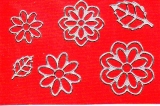 Sticker - Blumen 19 - silber - 1113