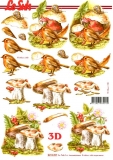 3D-Bogen Pilze & Vogel von Nouvelle (8215297)