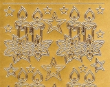 Sticker - Kerzen - gold - 862