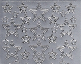 Sticker - Sterne 1 - silber - 856