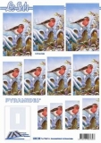 3D-Pyramidenbogen Vogel im Winter von LeSuh (630.138)