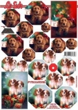 3D-Pyramidenbogen Hunde zu Weihnachten von LeSuh (630.132)
