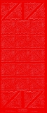 Sticker - Ecke mit Stern - rot - 962