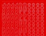 Sticker - Weihnachtliche Rnder - rot - 874